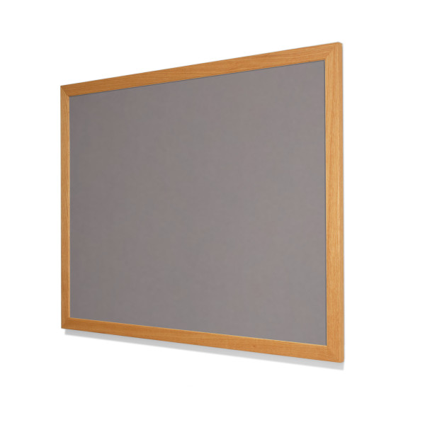 2182 Potato Skin Colored Cork Forbo Bulletin Board with Red Oak Frame